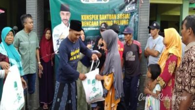 Nasim Khan Anggota DPR RI Dari F-PKB Dapil III Jatim, Bagikan Sembako ke Warga Walidono Dampak Bencana Alam